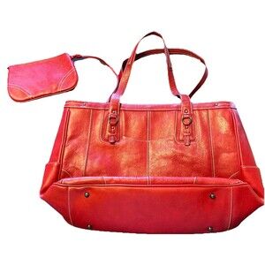 Franklin Covey Laptop Bag 16” Wide 33352.117 Three Sect Wallet Maroon Leather